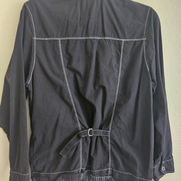 Fresh Produce 100% cotton black stretch Western Rodeo adj. back shirt pockets S - Picture 8 of 9